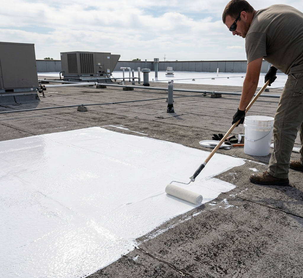 Commercial Gaco Roof Coating in Orange County