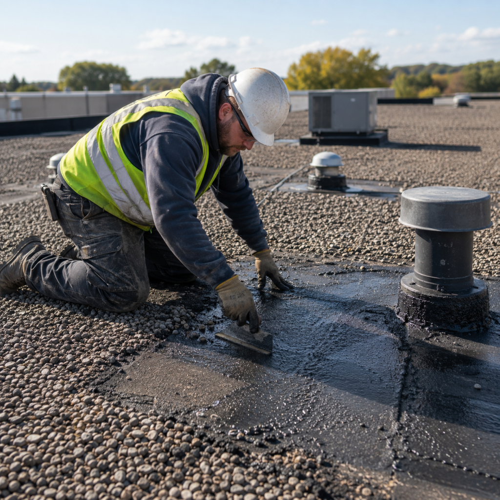 Commercial Gravel Roofing on Riverside County
